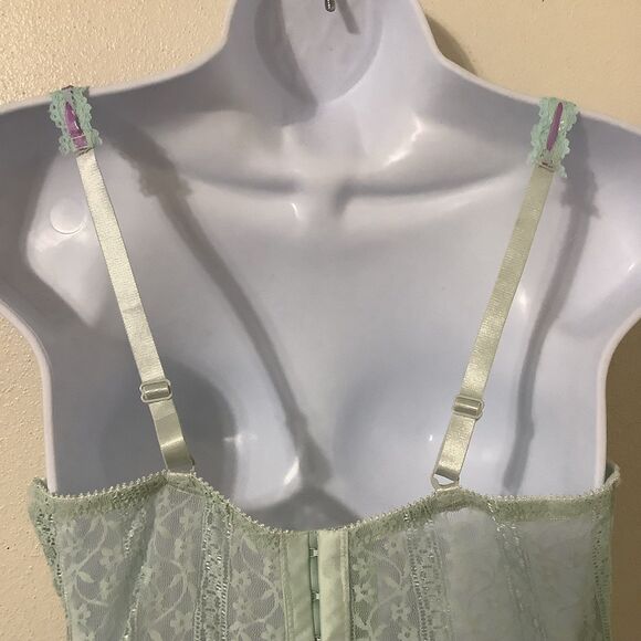 Donna Loren Pastel Blue Regencycore Fairy Feminine Romantic Corset Bustier 34B - Picture 6 of 10
